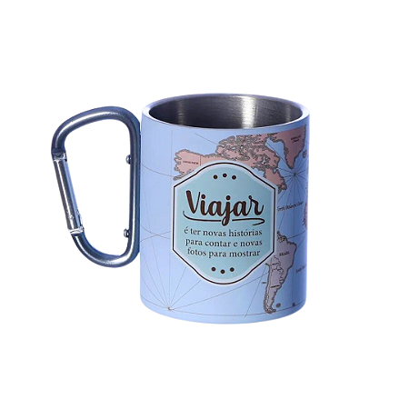 Caneca Mosquetão Viajar - 300ml